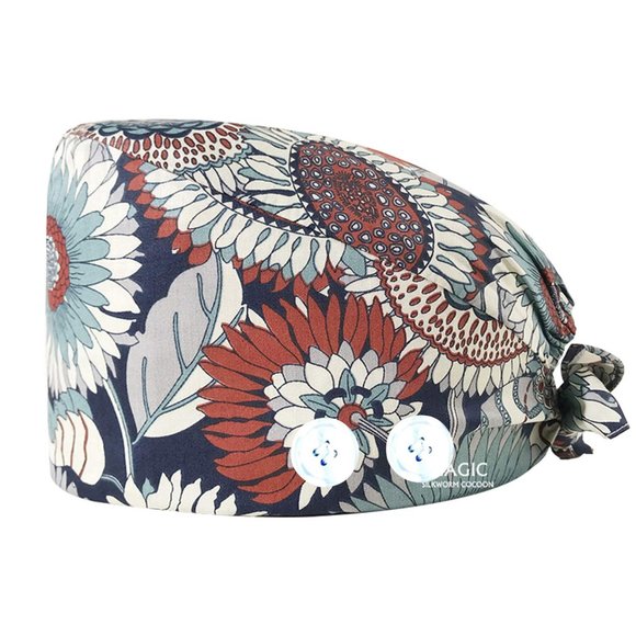 NEW - Adjustable Working Caps, Surgical Hat with Buttons - Picture 4 of 4